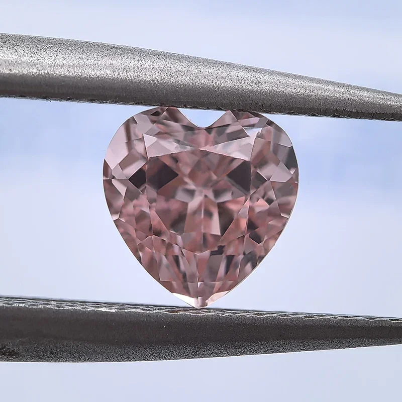 Top Lab Grown Sapphire Morgan Pink Color Heart Shape VVS1 Charms DIY For Jewelry Making Materials Selectable AGL Certificate