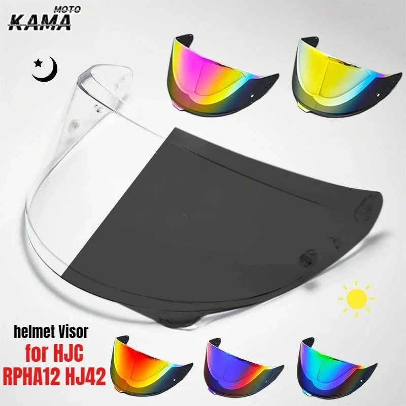 Motorcycle Helmet Visor for HJC RPHA12 HJ42 Revo Helmets Replacement Lens Shield Windshield Glass Goggle visera casco moto