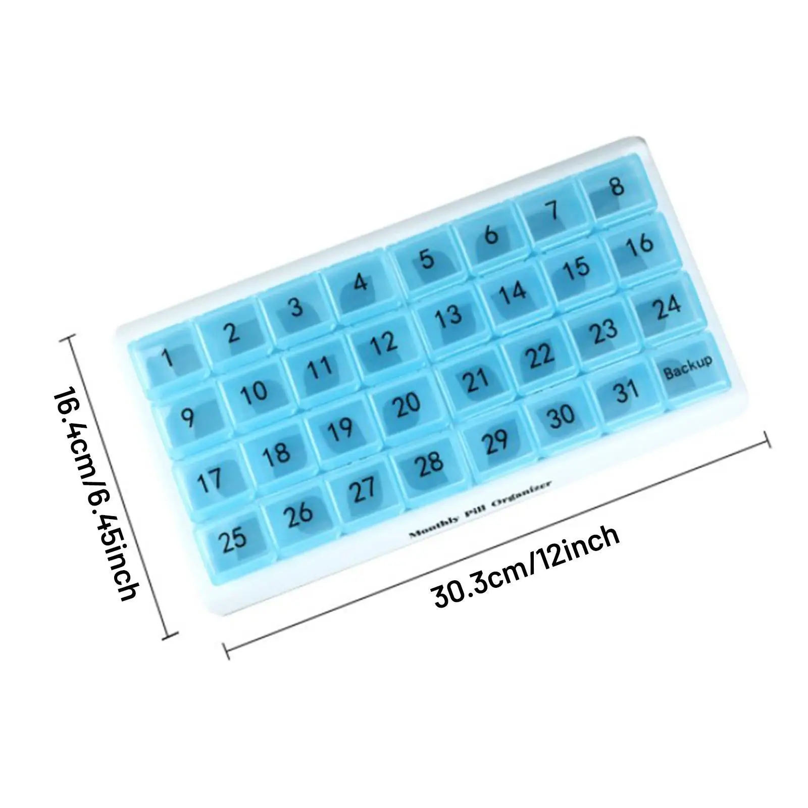 Monthly Pill Organizer Holder Pill Storage Box for Medications Medication Reminder Fish Oil