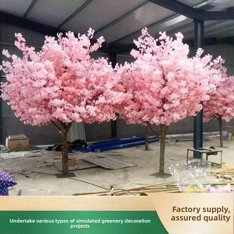 Simulation Cherry Blossom Tree Interior Large Fake Peach Blossom Tree Fake Flower Wedding Decoration Fast Delivery