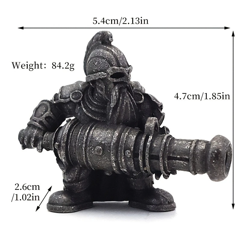 1Pcs Metal Cannon Hand Figurine - Versatile Decor For Office Desk & Living Room, Ideal Metal Craft Gift Collection