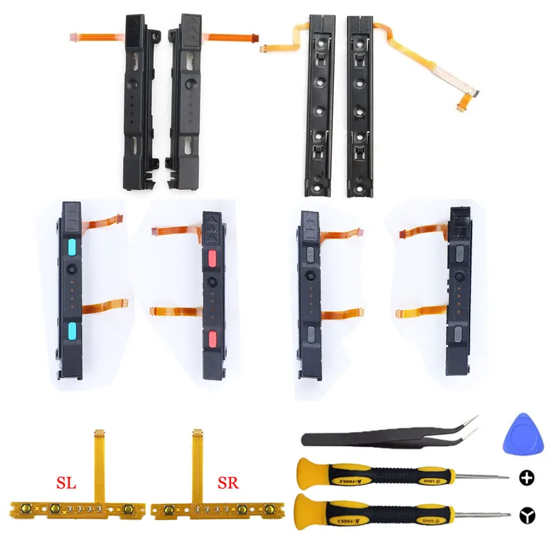 Replacement Joy-Con Left Right Slider Rail L/R SL SR Button Key Flex Cable for Nintend Switch NS Joy-con Controller Rail 