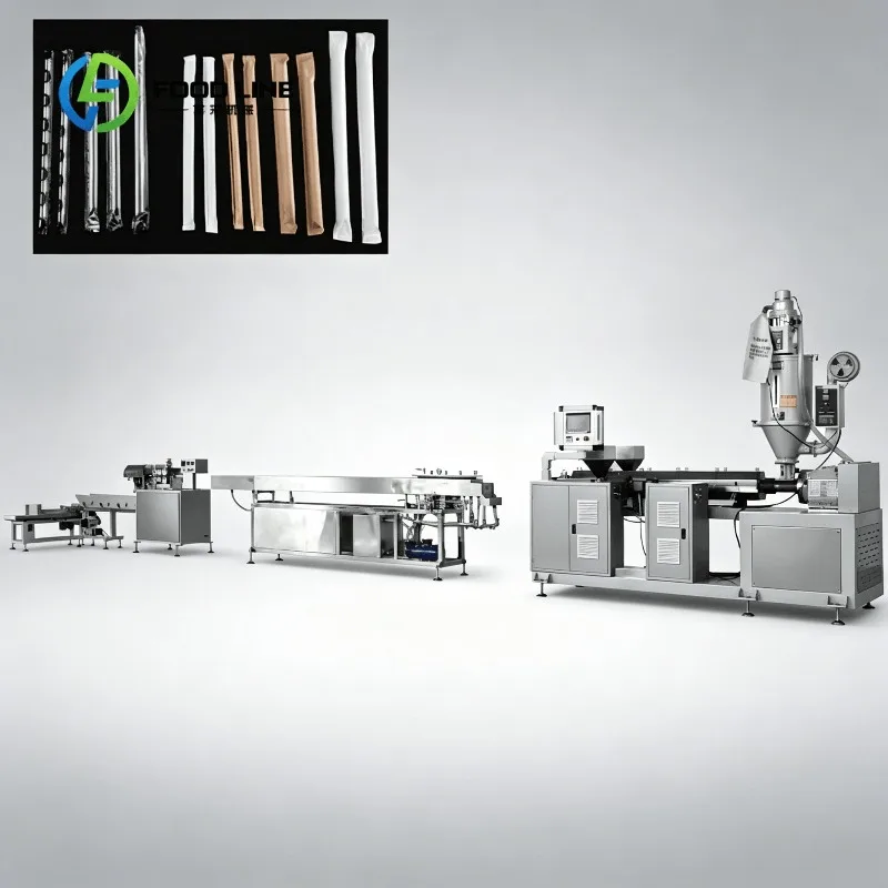 Customized Automatic Straw Making Machine With Vacuum Calibration For Disposable Plastic Straws Bulk Order Best Factory Price