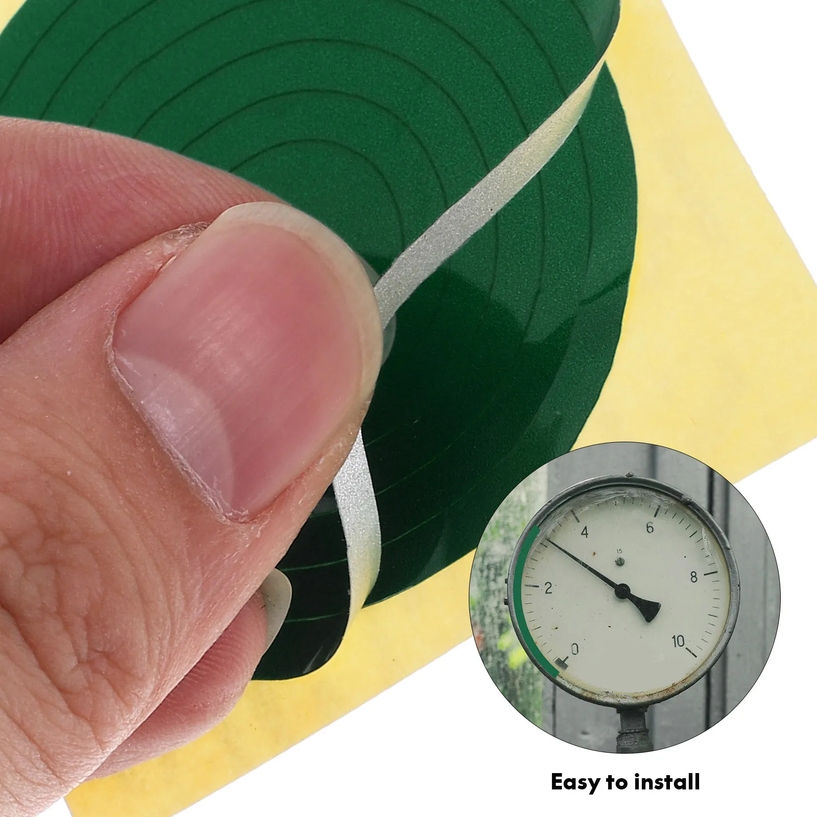 10 листов наклейки-индикаторы манометра, светоотражающие этикетки, наклейки для различных размеров манометра, простая установка, сильная адгезия