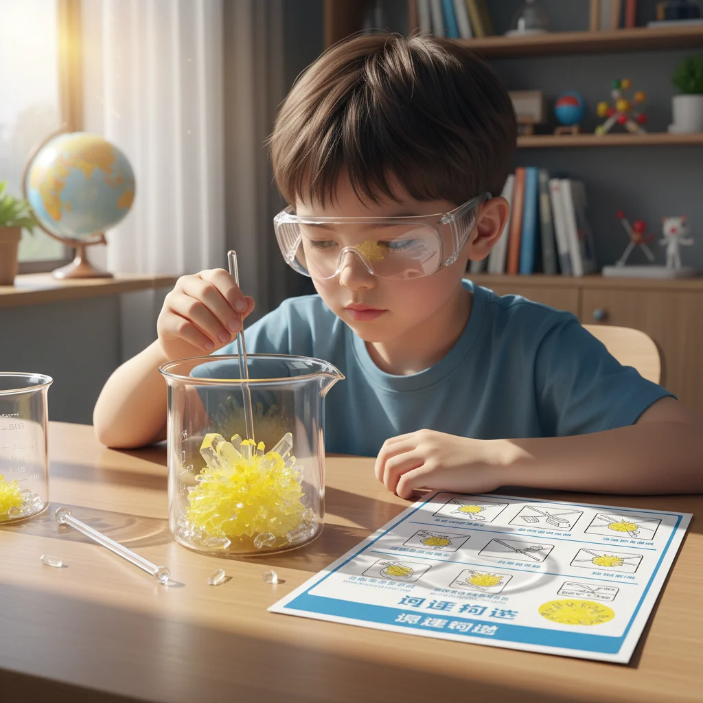 Kit de Experimentos Científicos para Cultivar Cristales, Divertida Comunicación entre Padres e Hijos, Experimento Químico, Principio de Cristalización