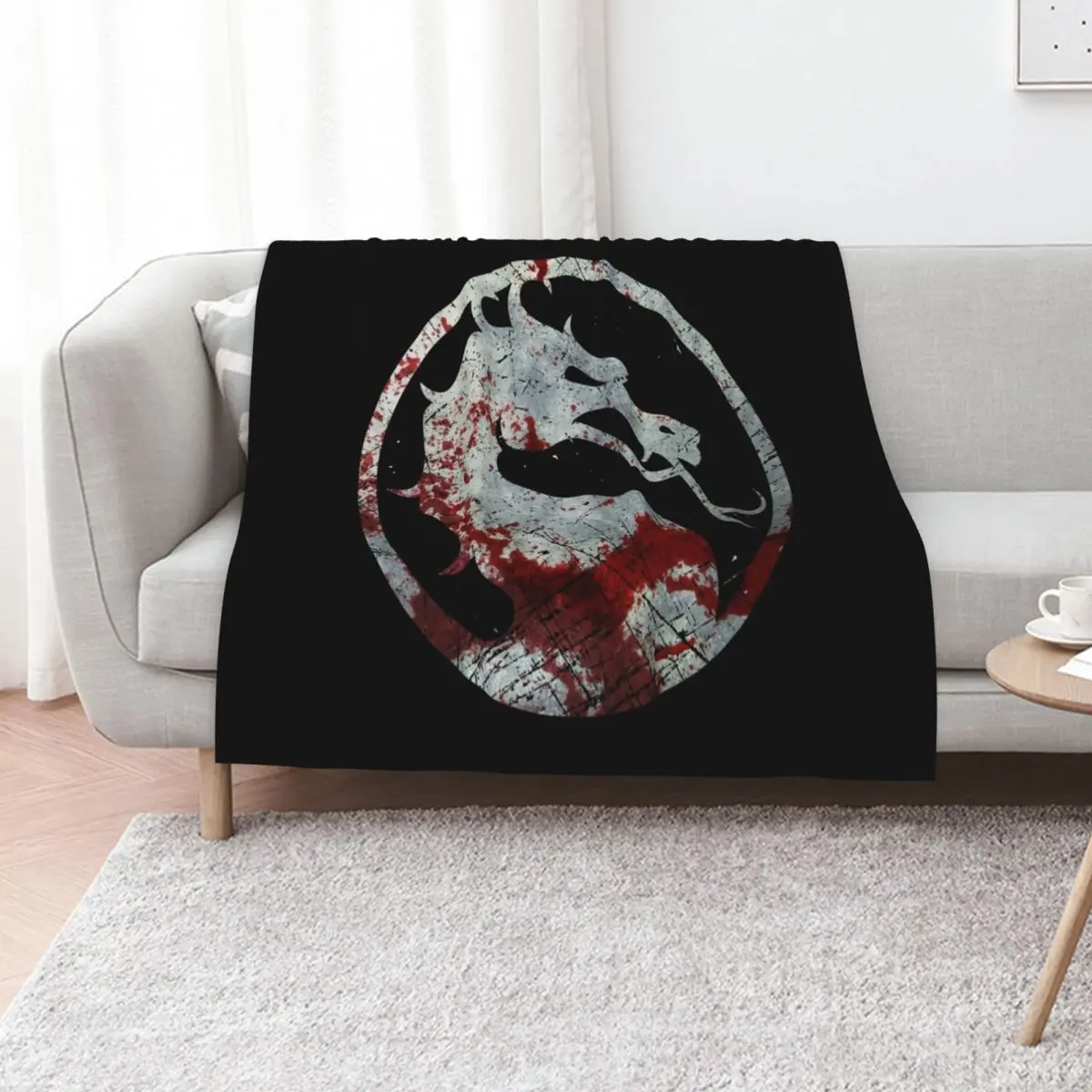 

Mortal Kombat - Vintage Silver Throw Blanket Blankets For Sofas Designers Plush Loose Blankets