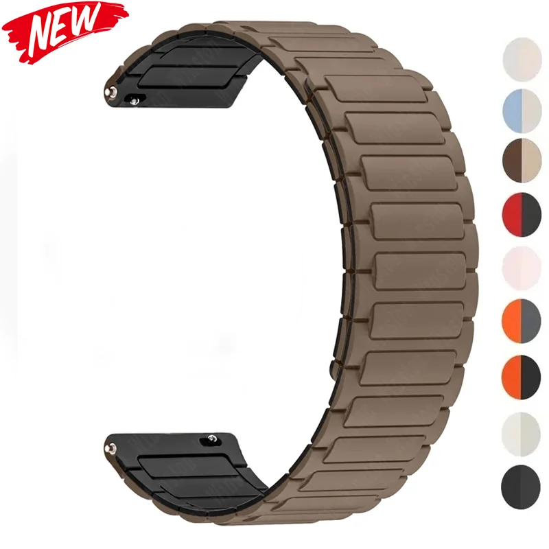 18mm 20mm 22mm Silicone Strap For Huawei Watch GT6 GT5 6Pro GT4 46mm Magnetic Band For Samsung Galaxy Watch 7 6 5 4 Classic 5Pro
