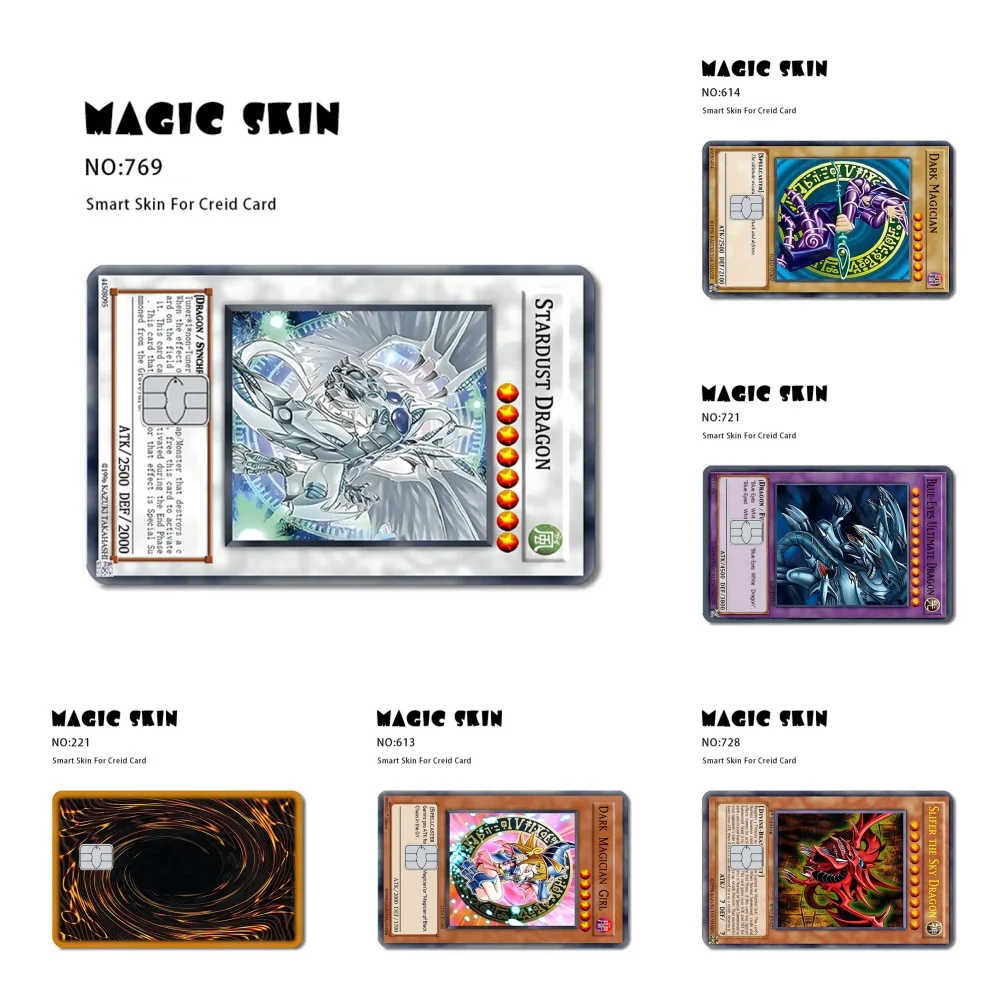 

Yu-Gi-Oh! Anime Credit Card Skin Decal No Residue Anti-Scratch Sticker for Credit Debit ATM Card Accessories Toys Gifts