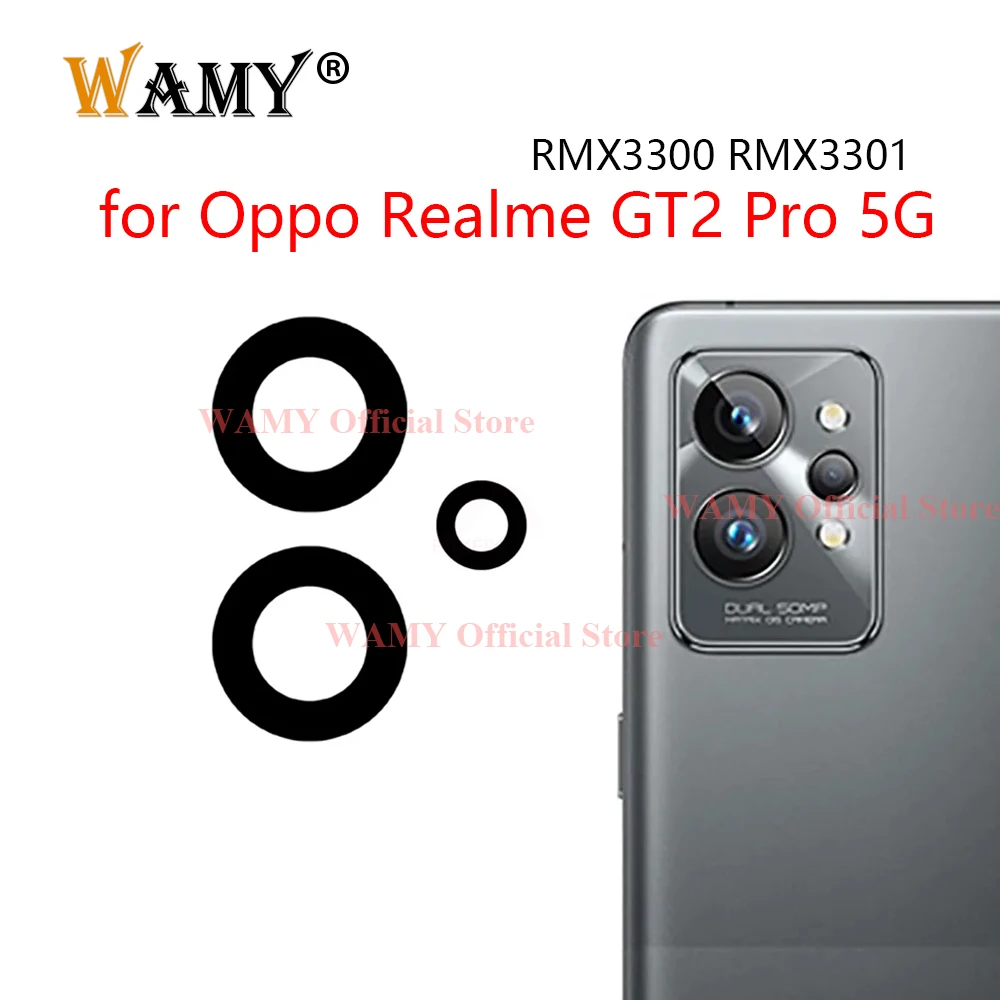 WAMY Rear Back Camera Glass Lens Replacement for Oppo Realme GT2 Pro 5G With Sticker