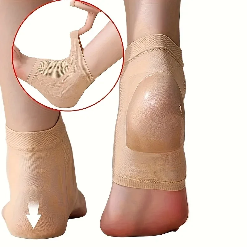 Upgraded Elastic Silicone Ankle Sleeve, Compression Brace for Sports Recovery & Joint Protection Unisex Stabilizer
