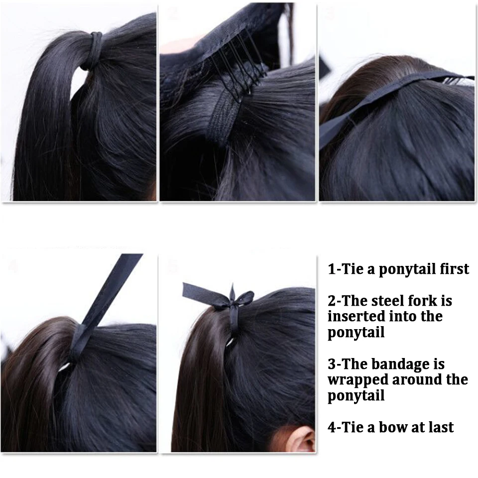 14 Inch Wavy Long Curly Hair Strap-type Pear Flower Curly Wig Ponytail Female Synthetic Fluffy Natural Shopping Commuting Wear image 5