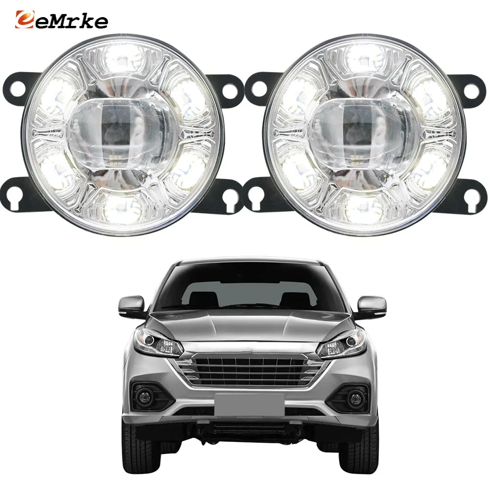 

Led Fog Lights Assembly for Jmc VIGUS WORK 2021 2022 Car PTF Headlights with Clear Lens White DRL Front Daytime Running Lamp