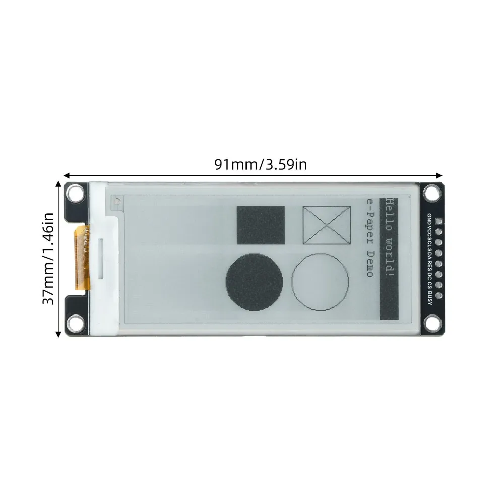 2.9Inch E Paper E Ink Display Module SSD1680Z Driver 128*296 Resolution SPI Interface Ultra Low Power for Electronic Shelf Label