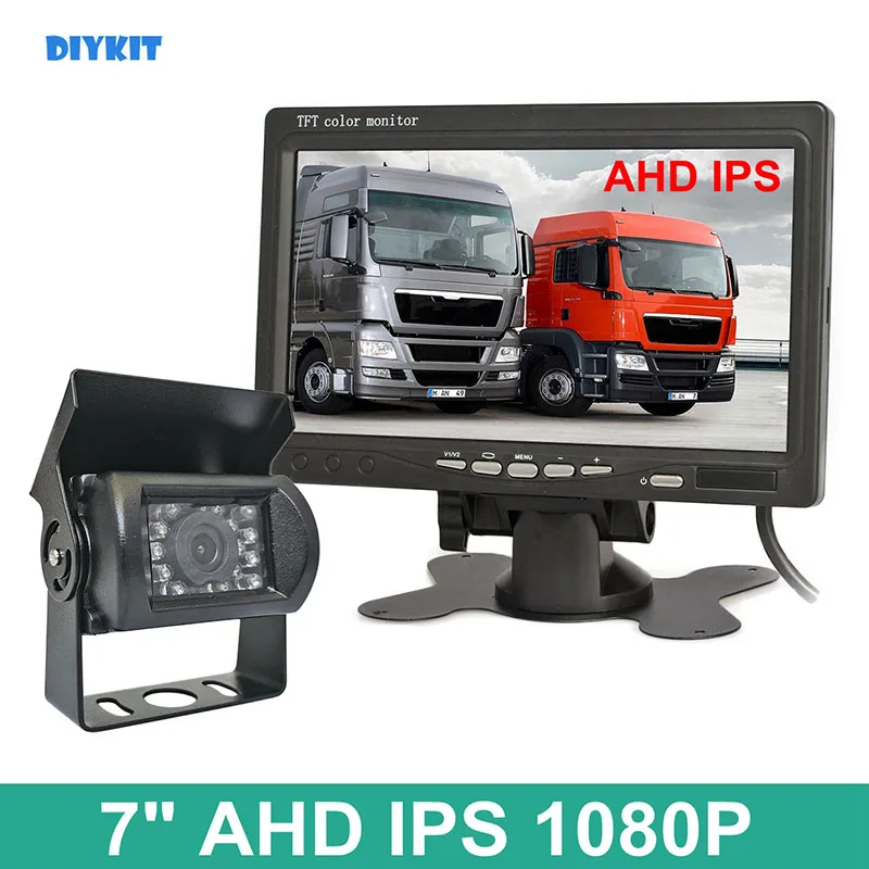 

DIYKIT 7inch AHD IPS Rear View Car Monitor Waterproof IR Night Vision 1080P AHD Rear View Camera for Bus Houseboat Truck