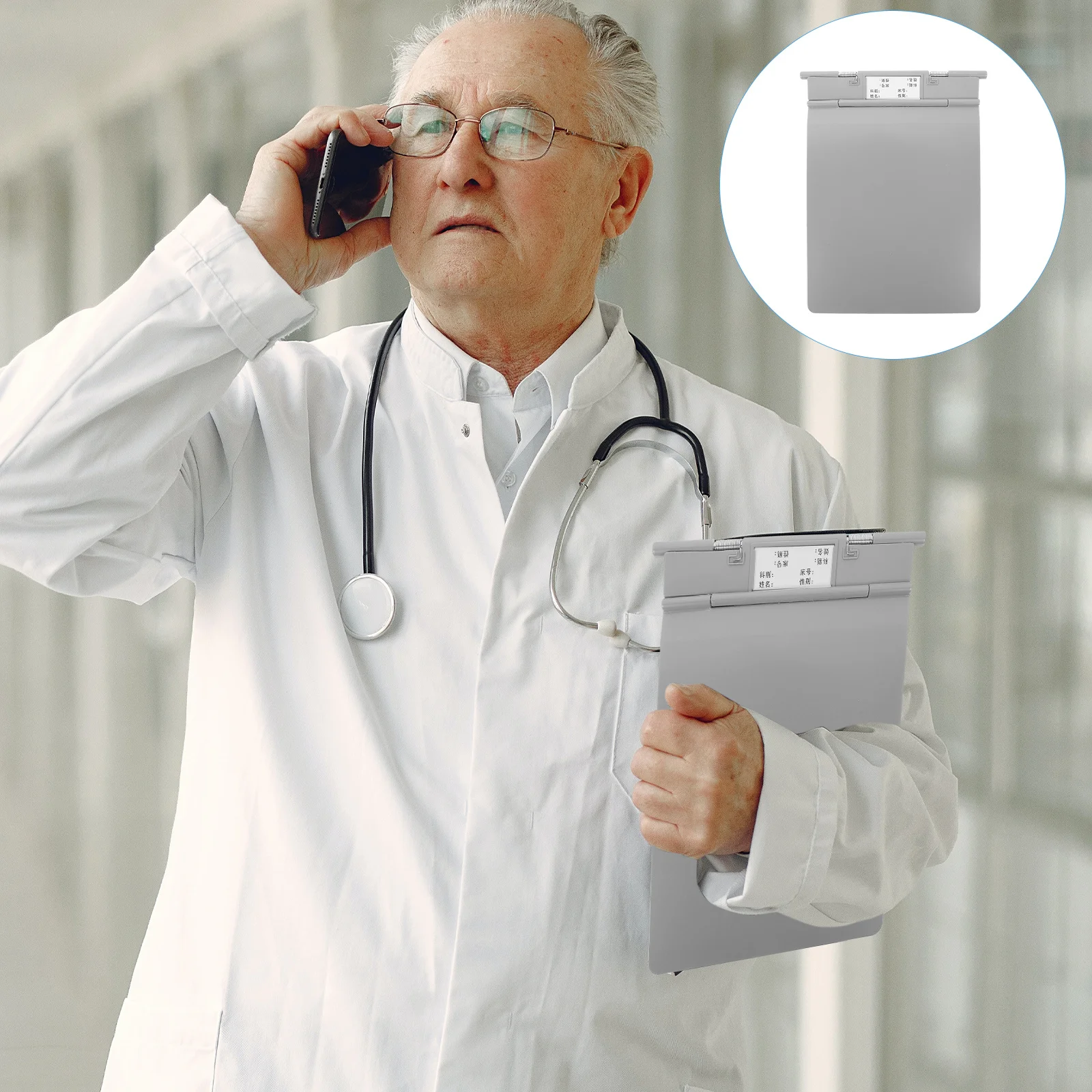 

Nurse Clipboard Writing Board Portable Medical Information Organizer Sturdy Clip Document Holder Digital Writing Pad