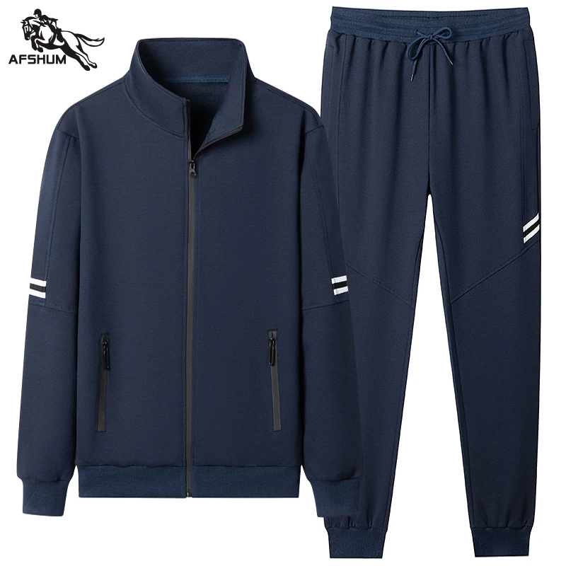 

Tracksuit men Set size M-4XL 5XL Men's 2 pieces Sets summer New Solid colorcasual Tracksuits Solid teenager men color Set Q83