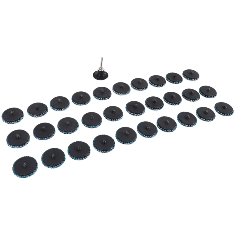 Disco de lijado de disco de aleta de PORK-50Mm de 2 pulgadas para herramientas abrasivas de bloqueo de rollo Rolor, apto para pulir Metal, hierro, eliminación de óxido, muela