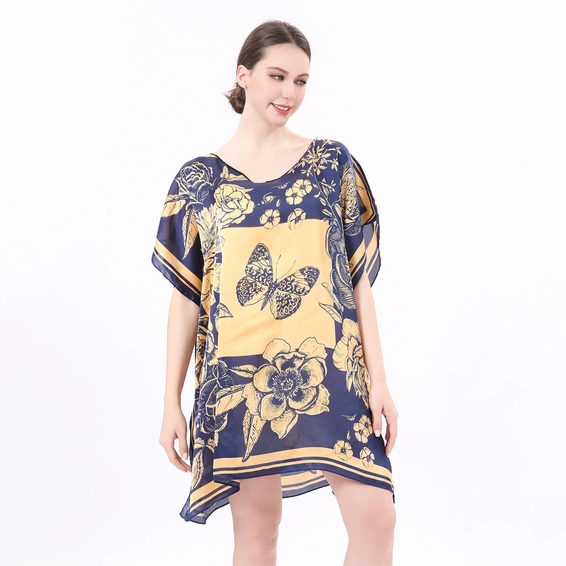 Summer Women's Poncho Outdoor Photography Cape Fashion Pullover Travel Sunscreen Shawl Gift Cloak New Style P2