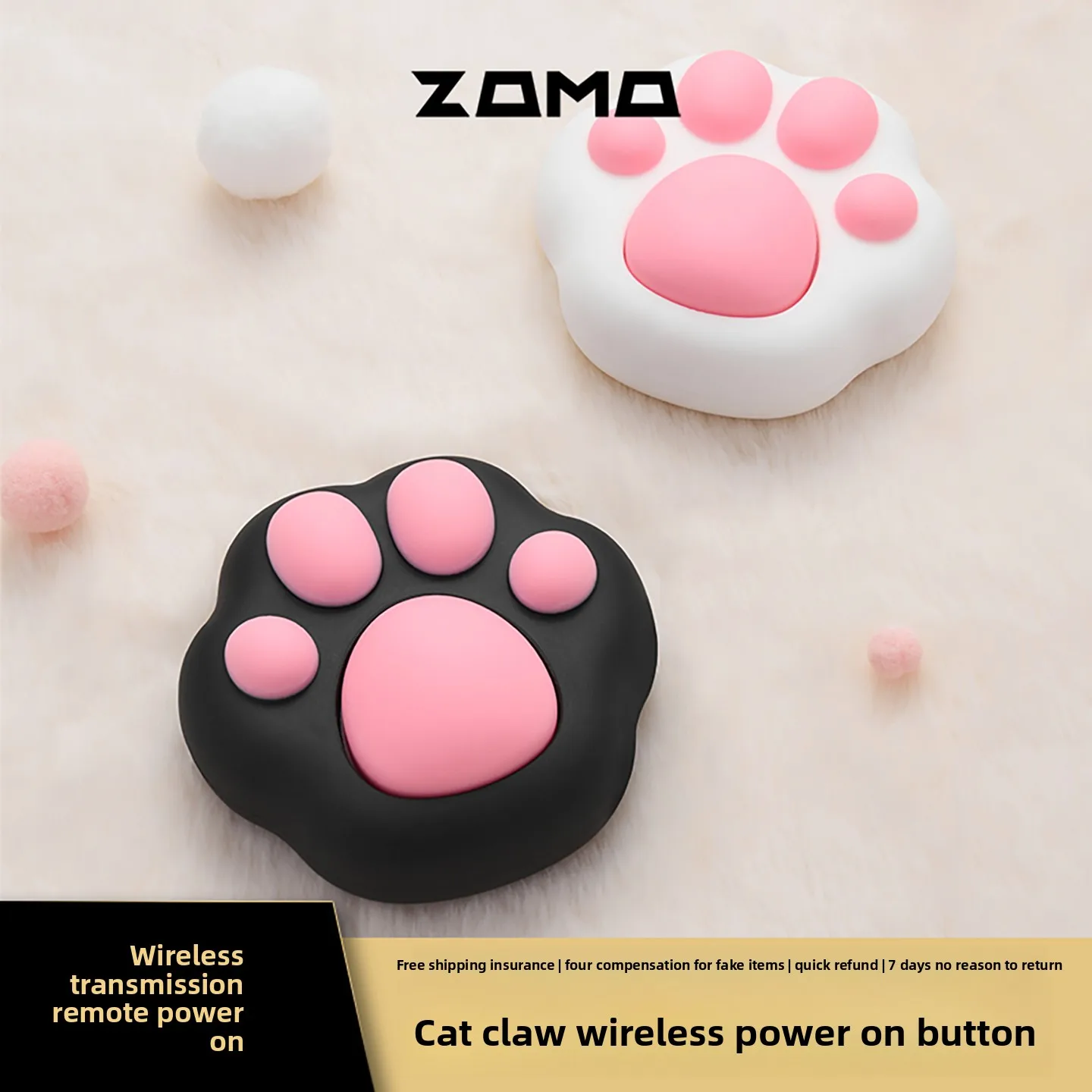 Custom Cat-Paw Wireless Desktop Power ButtonZOMO-Style External PC Remote Start Wake-on-LAN Boot Gadget for ATX TowerThird-Party