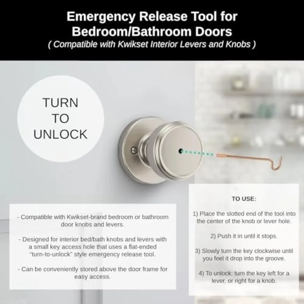 

6 шт., совместимый ключ, железный аварийный ключ, инструмент для блокировки, безопасный ключ для двери ванной комнаты, внутренний аварийный ключ, безопасность унисекс