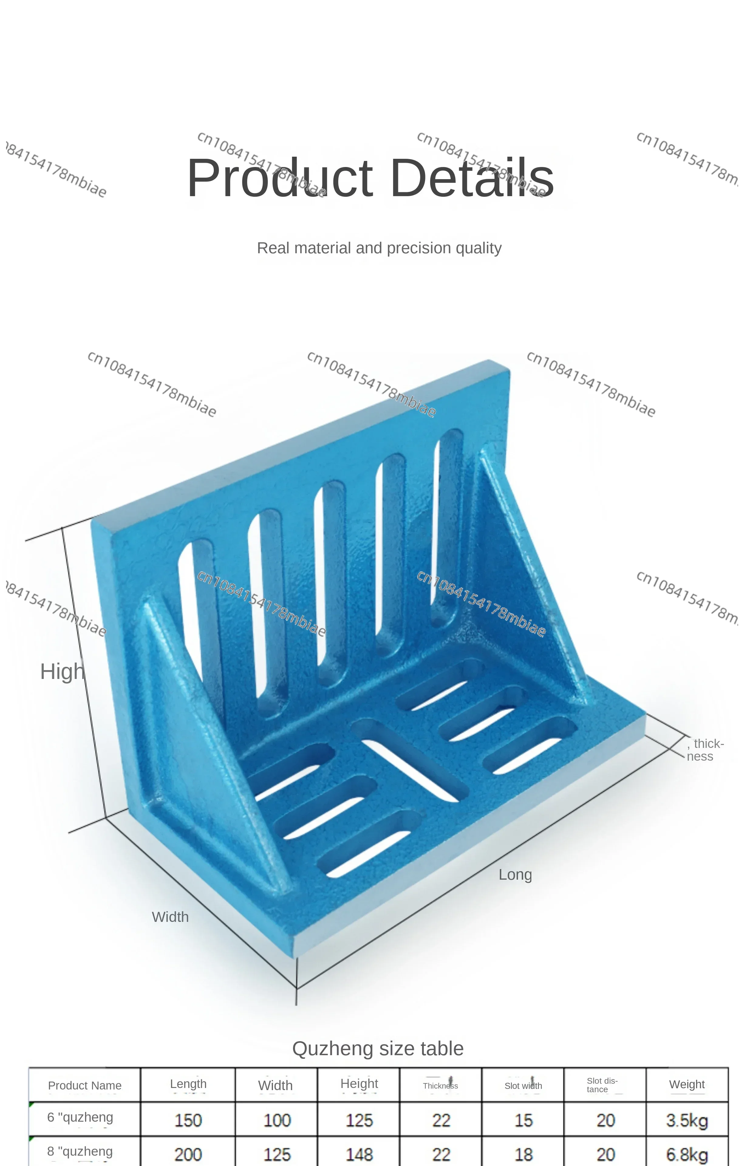 Cast Iron Curved Plate 90 Degree Right Angle Screed Board CNC Machining Machine Milling Machine L-Type Fixed