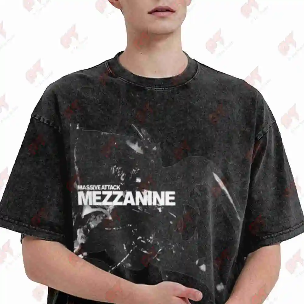 Massive Attack Mezzanine 1998 Vintage Washed Tee Pure Cotton T-Shirt