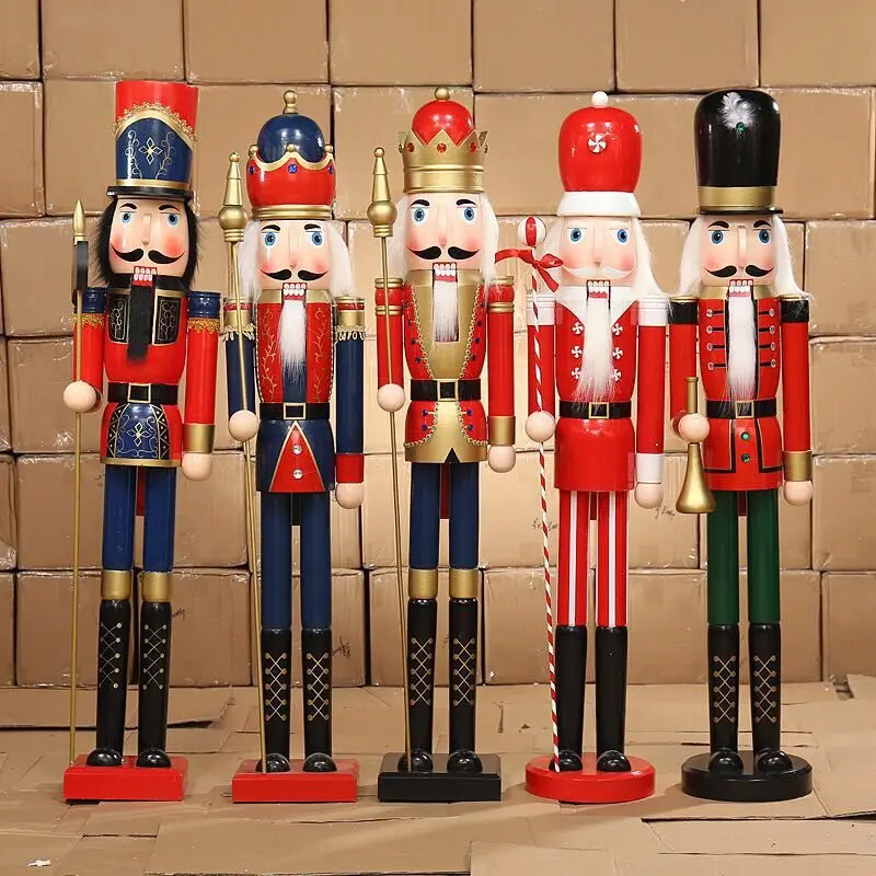 Creative Nutcracker 120cm Soldier Small Ornaments Room Christmas Table Decoration Living Room Entrance Home Decoration