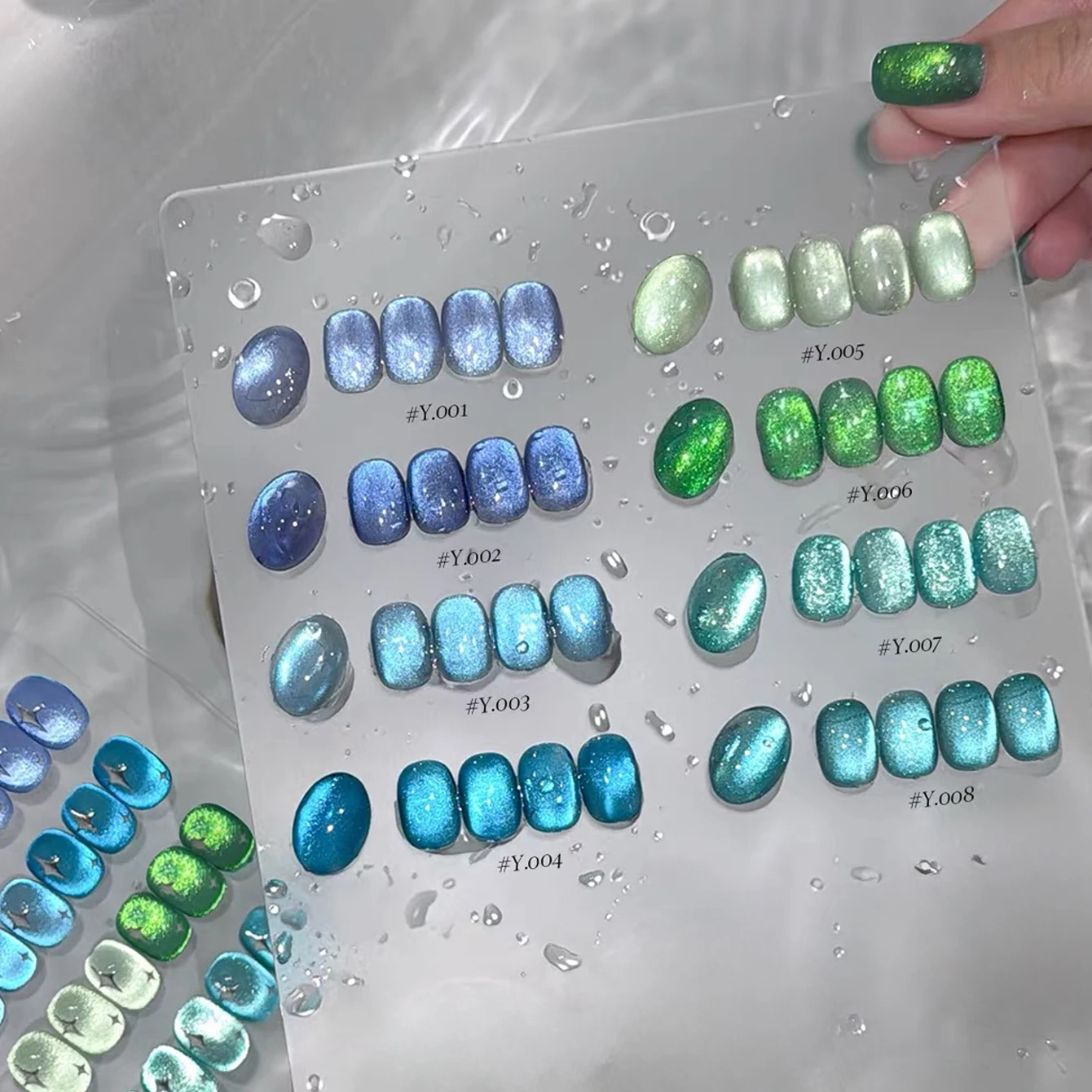 

MIANEL 10 мл, 1-8 шт., новинка 2025 года, атласный синий ледник, пузырьковый кристалл, гель-лак для ногтей «кошачий глаз» для маникюрных салонов, синие ногти, рождественские ногти