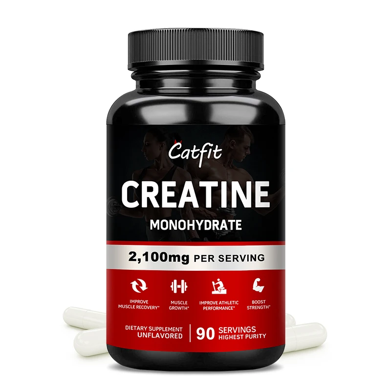 Creatine Monohydrate Capsules Body Building Amid Acid Whey Proteins for Muscle Mass Pre Training Supplement Gym Energy Fitness