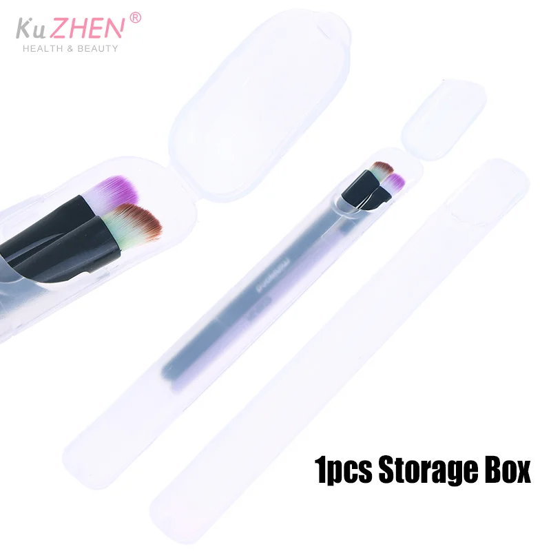 1PCS Portable Transparent Makeup Brush Storage Box With Cover Eyebrow Pencil Makeup Brushes Organizer Chopstick Case Beauty Tool