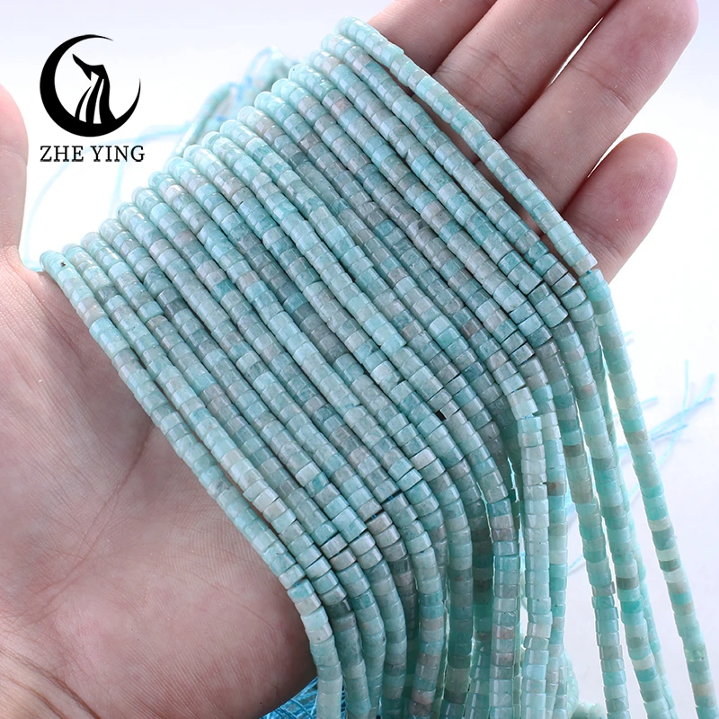 

5 Strands/lot 2x4MM Amazonite Rondelle Gemstone Beads for Jewelry Making Beads Wholesale Cheap Price Loose Beads