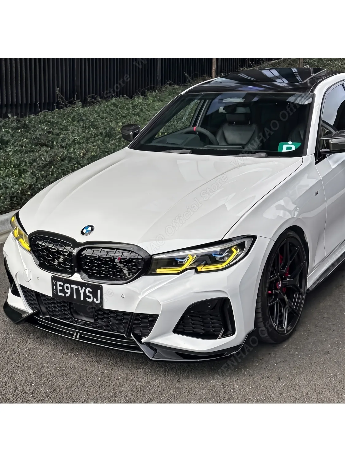 Błyszczący czarny spojler przedniego zderzaka do BMW serii 3 G20 G21 M-Sport M340i M340d 2019-2022 Pre-LCI Akcesoria Zestaw karoseryjny — 2