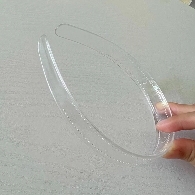 Fasce per capelli semplici Cerchietti per capelli dentati Cerchietto per capelli in plastica trasparente 8mm/12mm/20mm/25mm Fasce per capelli semplici Pettine dentato