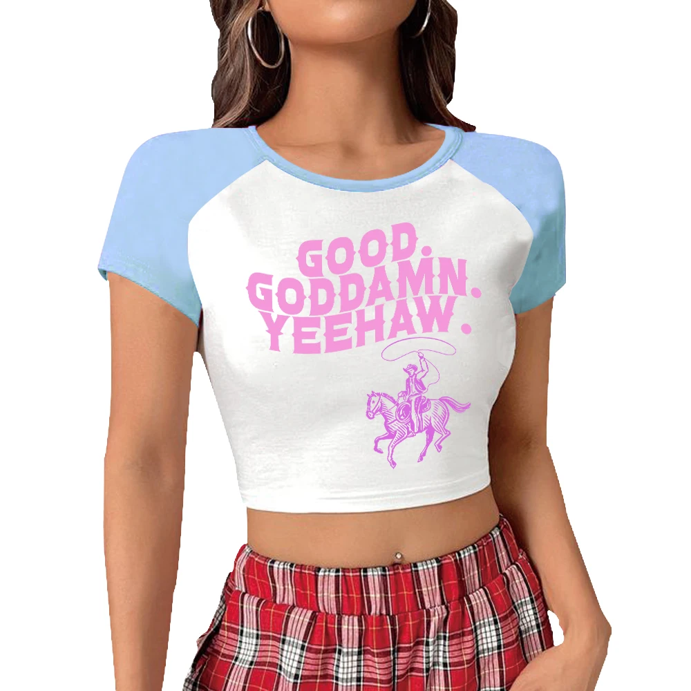 

Музыкальные укороченные топы Kesha Good Goddam Yeehaw Укороченные топы с круглым вырезом Kesha Merch