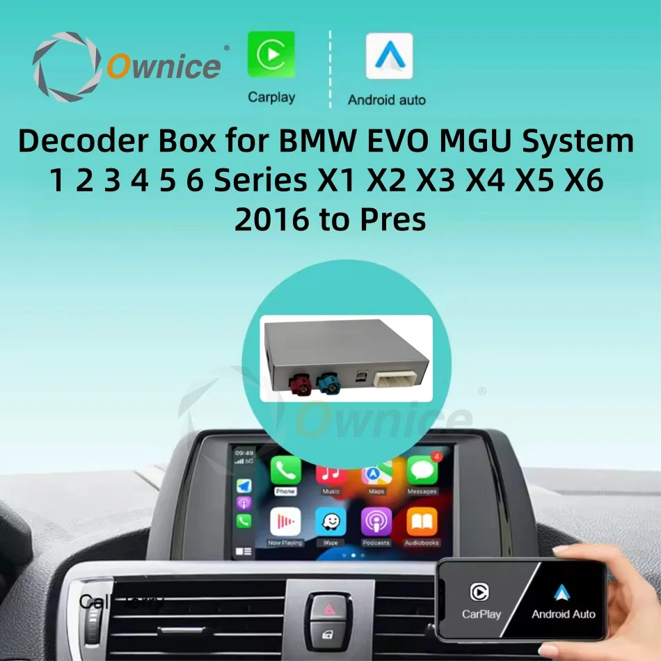 Ownice Android 13 Upgrade Decoder Box For BMW EVO MGU System 1 2 3 4 5 6 Series X1 X2 X3 X4 X5 X6 528 530 535  2016+ Support 360