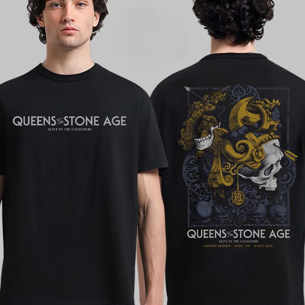 2026 Queen of The Stone Age Cotton Band Shirt Unisex Summer Short Sleeve Fashion Brand Tee Luxury Casual Vintage T-shirt Y2k