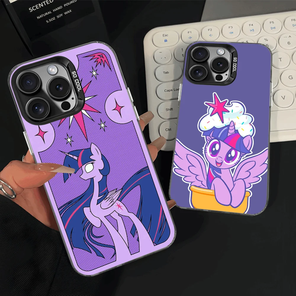 

M-My L-Little P-Ponies Phone Case For iPhone 16,15,14,13,12,11,Pro,Max,Plus,Mini,XS,SE Anti Fall Black Matte Hard Bumper