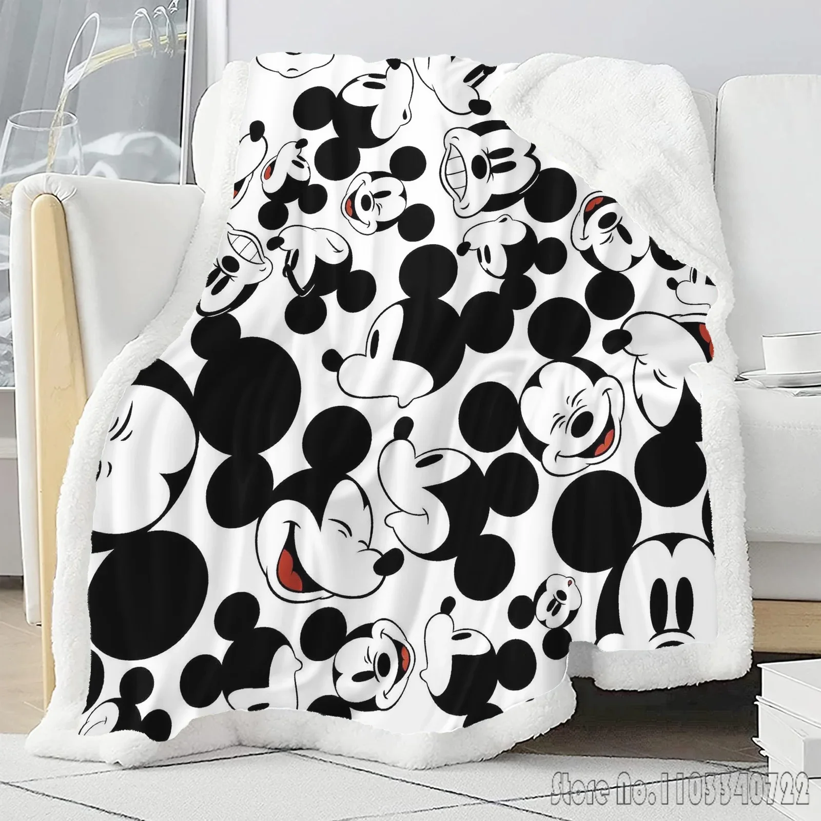 

Mickey Plush Anime Blanket, Blankets and Throws, Baby Fleece, Luxury Bed, Winter, Suitable for Children and Adults