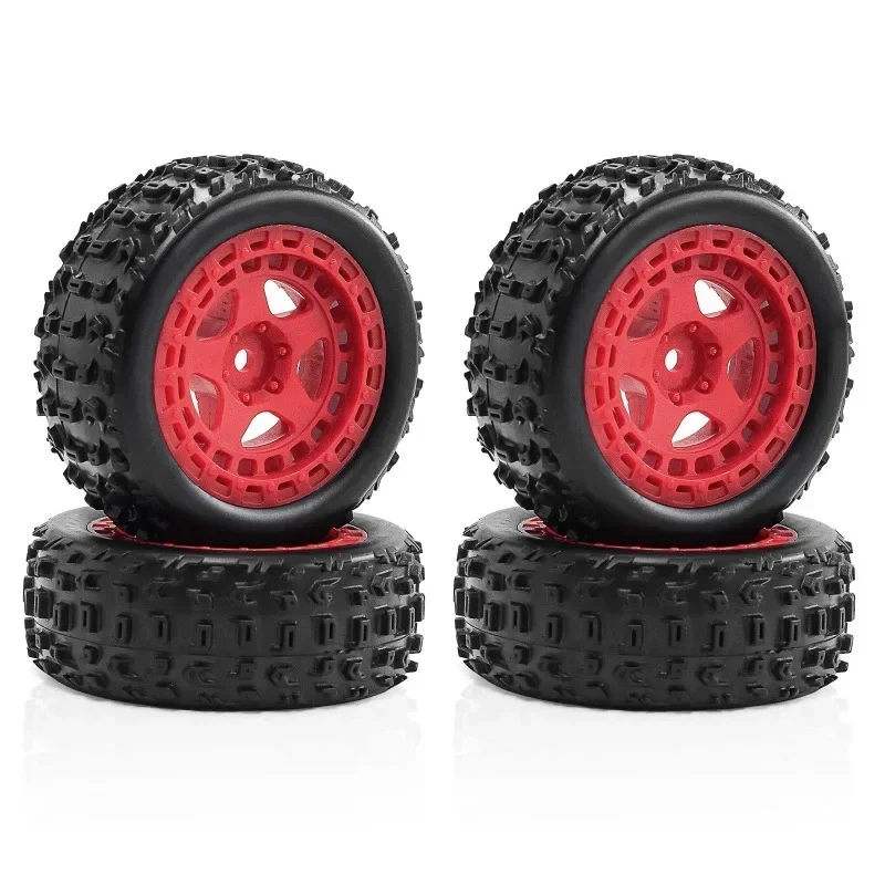 4 個 69 ミリメートルゴムタイヤタイヤ 12 ミリメートル六角形 Arrma 1/18 2S タイフォン グロム RC カーアップグレードパーツアクセサリー用