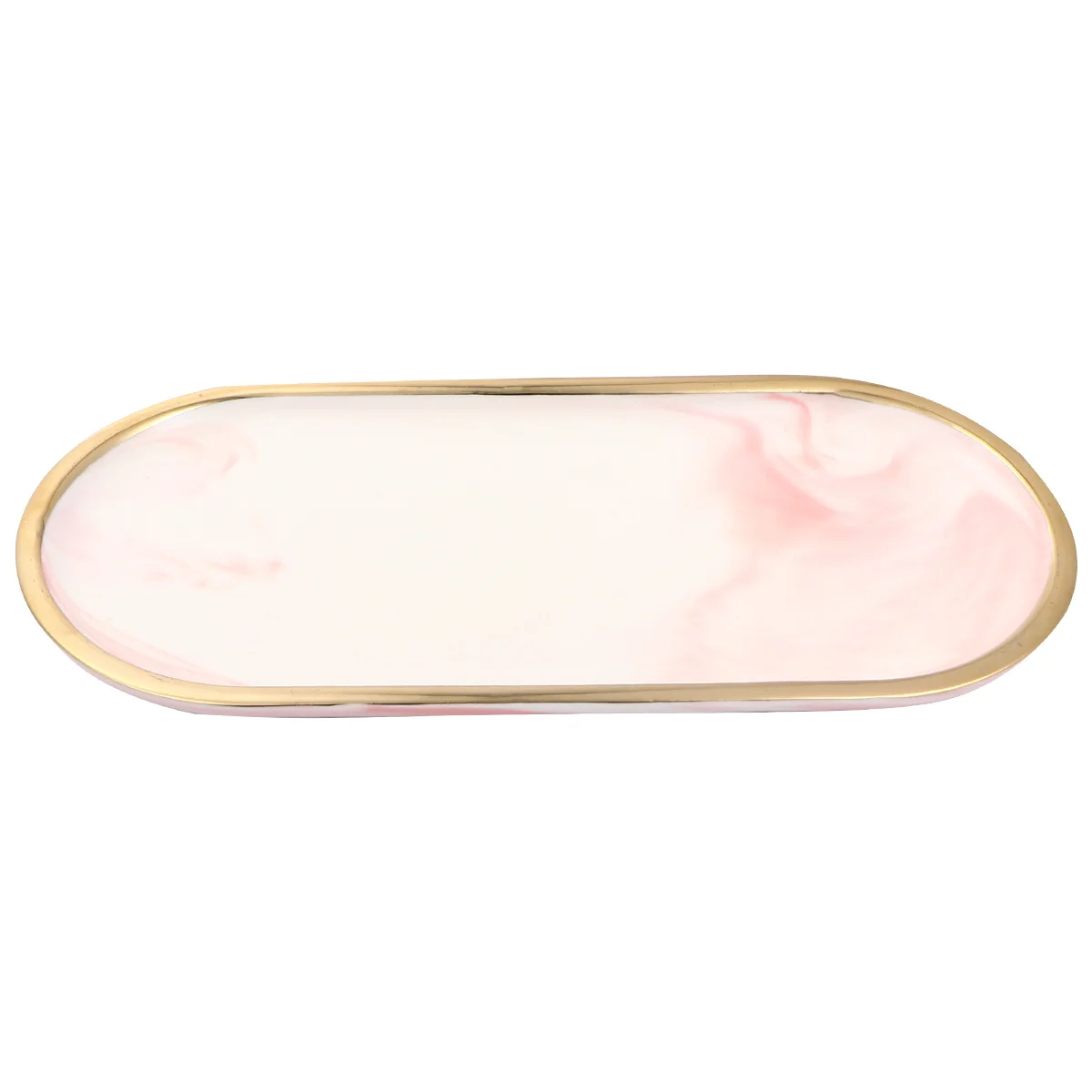 

Керамический поднос для украшений, 1 шт., розовый, очаровательный, простой дизайн, элегантная тарелка для хранения колец, серег, органайзер, декор для дома, подарок