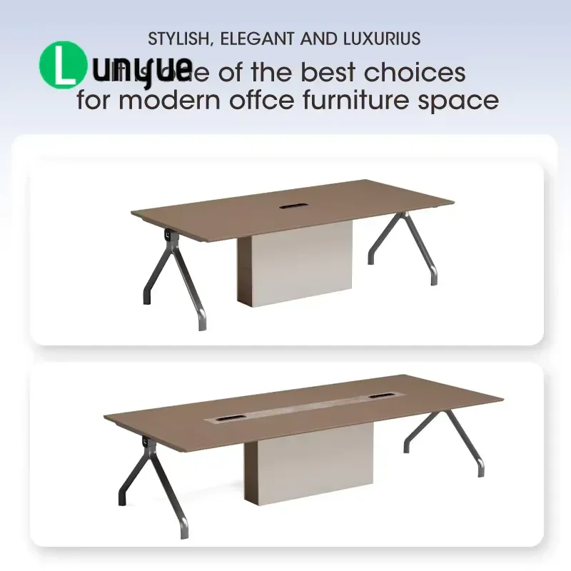 Modern Customizable Conference Table Durable Eco Friendly Office School Furniture Negotiation Desk for Meeting Room Business