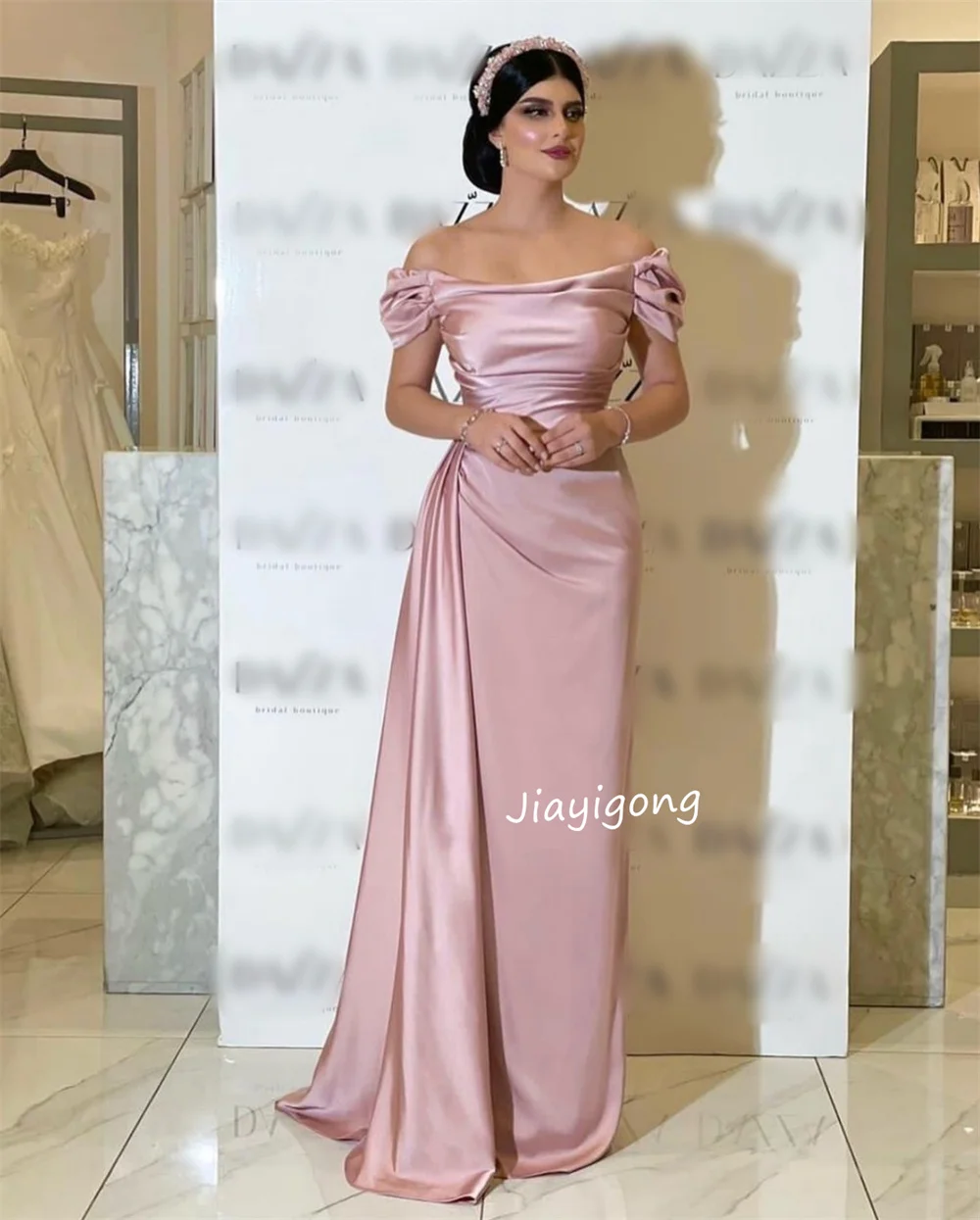 Personalizado requintado charmeuse plissado a linha fora do ombro vestidos longos sob medida ocasião de alta qualidade