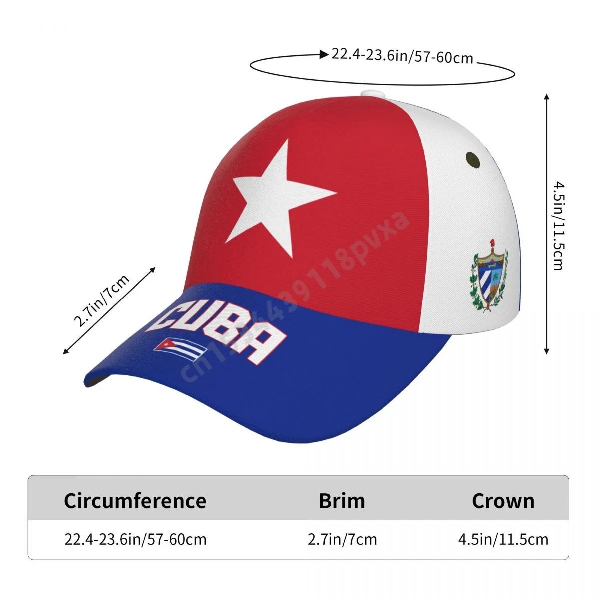 Unisex Cuba Flag Cuban Cool Adult Baseball Cap Patriotic Hat for Baseball Soccer Fans Men Women