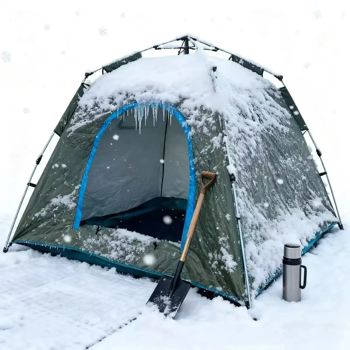 

Ultra-Warm Ice Fishing Shelter Thermal-Insulated Windproof Thickened Material Spacious Easy-Installation