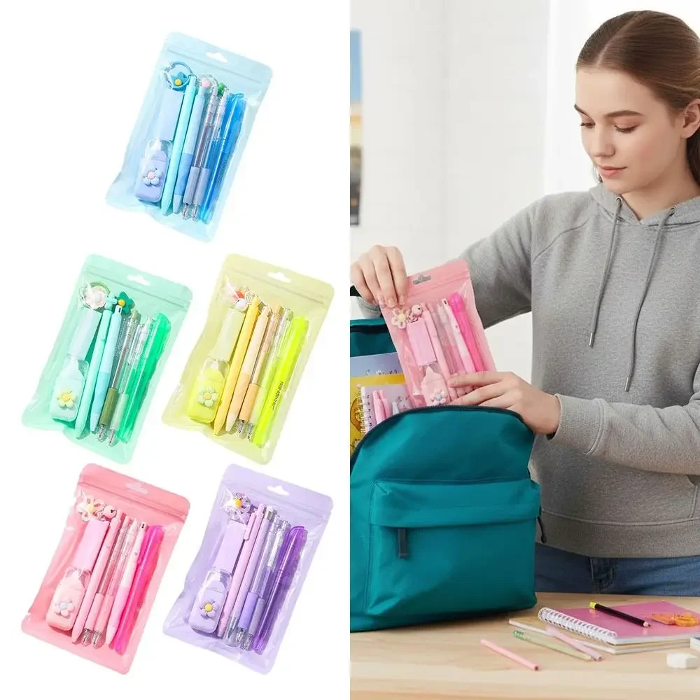 Durevole set di cancelleria 8 in 1 Macaron Color Gel Pen Evidenziatore Regalo per studenti