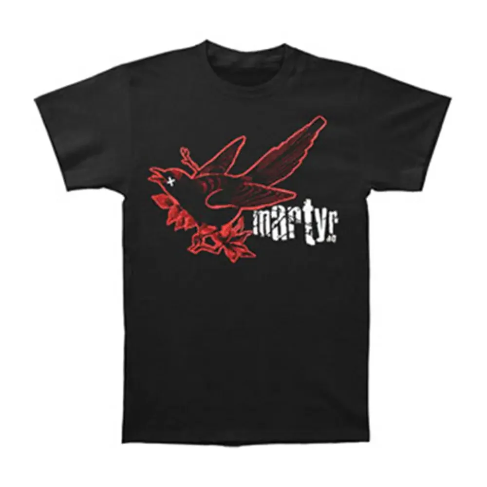 Boys' Martyr Ad Blackbird T-shirt Youth Large Black  Tees Y2K tops Unisex Summer Short Sleeve