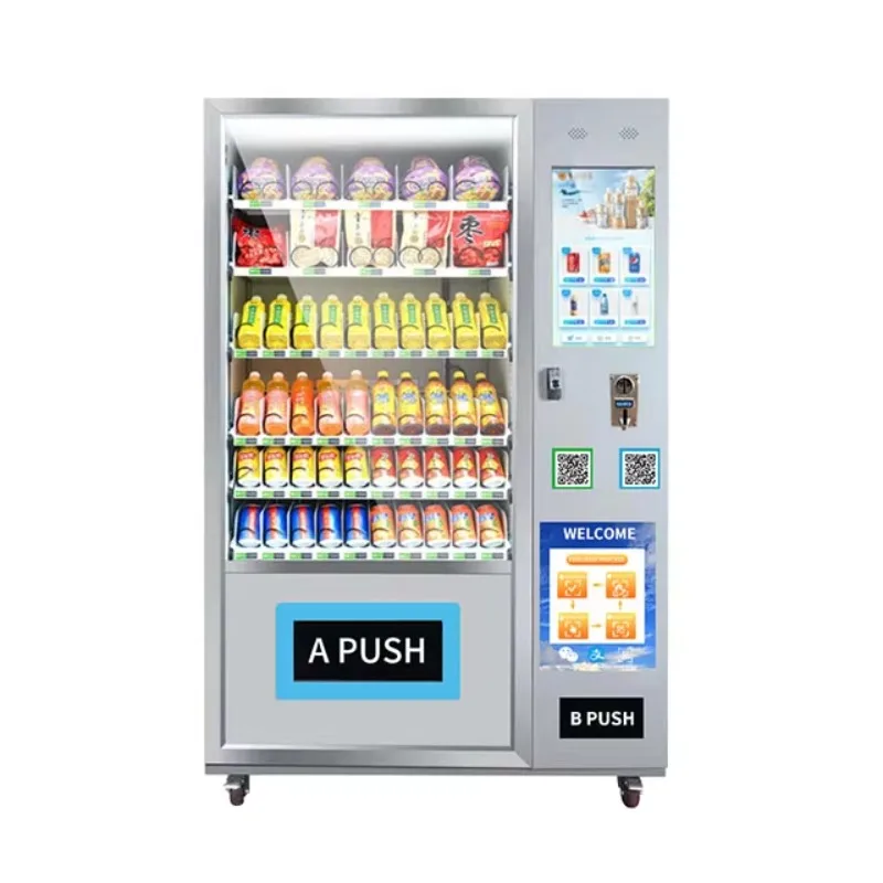 

Self-Service Combo Beverage & Snack Vending Machine Beer 24 Hours Vendor Cash Card Coin & Bill Payment System Retail Solution