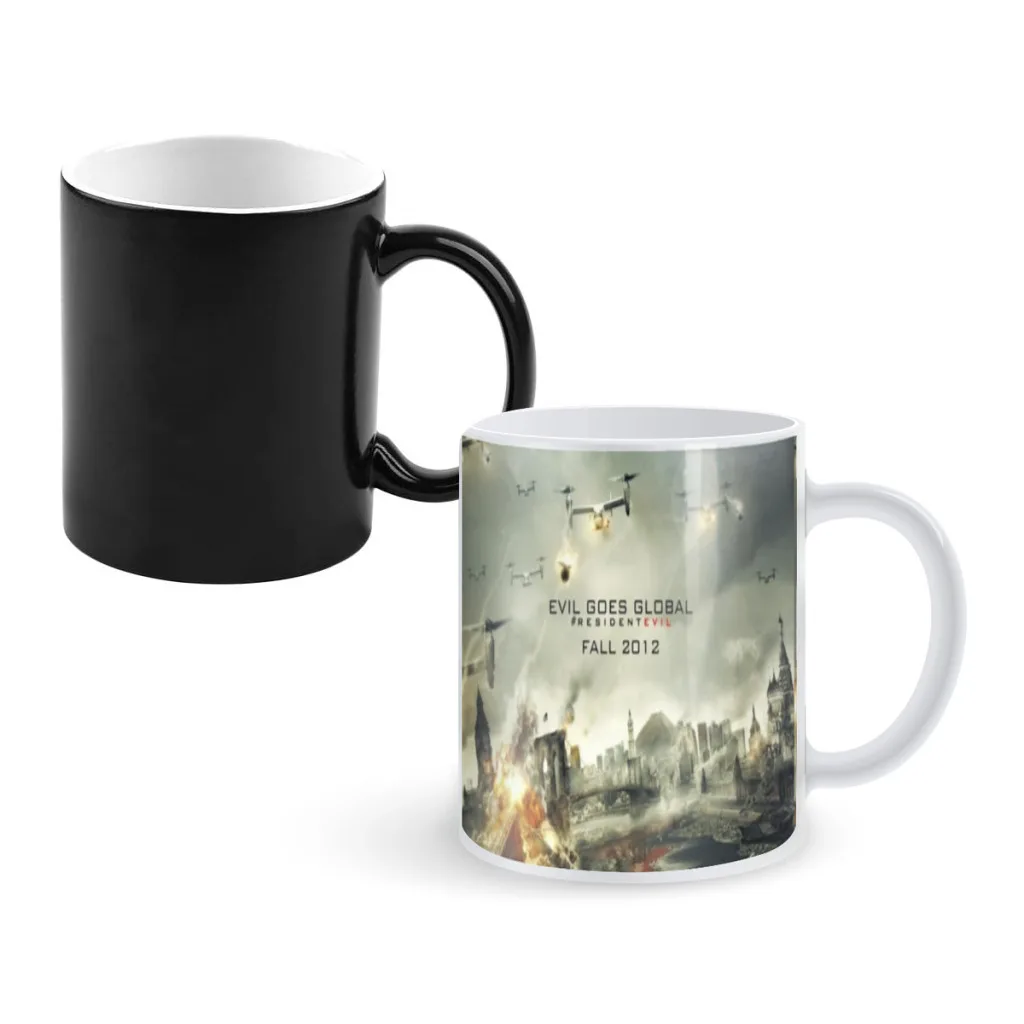 

Game R-RESIDENT E-EVIL Creative Change Ceramic Mug Heat Revealing Coffee Cup Breakfast Cup Mug Gift