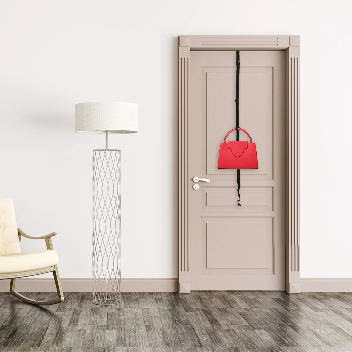 

2Pcs Heavy Duty Door Back Hook Organizer Adjustable Over Door Hanger for Hat Bag Coat Towel Space Saving Storage Solution