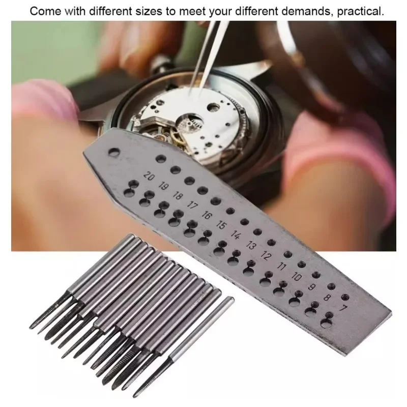 Watch Repair Tool Thread Tapping Plate Screw Micro Tap Plate Set Clamp Plate Tapping Screw Pattern